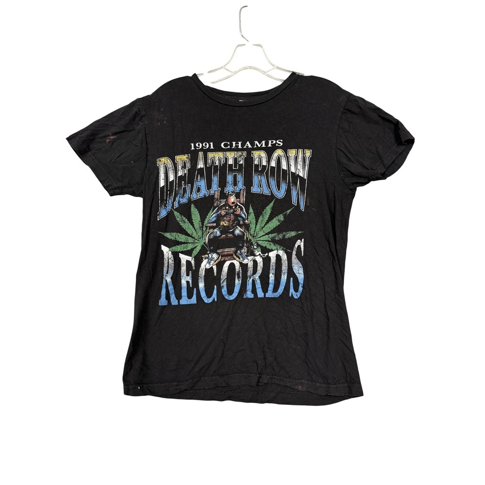 Death‎ Row Records Shirt Mens Small Black 1991 Champs Rap Tee Graphic Hip Hop